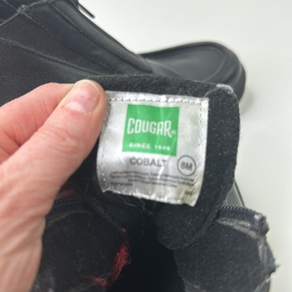 Cougar Cobalt Black Leather Winter Bootie - Picture 10 of 12